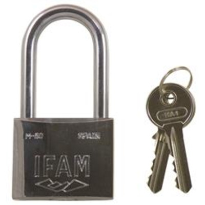 IFAM Stainless Steel, Long Shackle Padlock, Keyed Alike - Keyed alike KA2