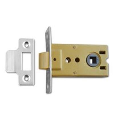 ASEC Flat Pattern Mortice Latch - 76mm NP Visi