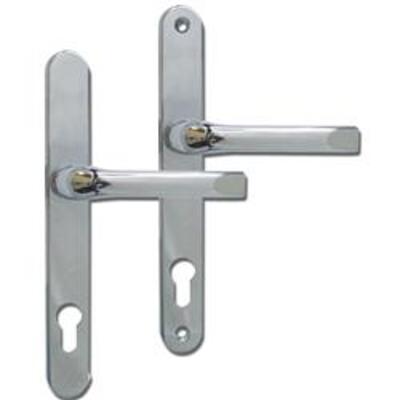 ASEC 92 Lever/Lever UPVC Furniture - 240mm Backplate - Chrome