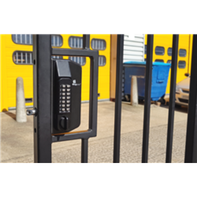 BL3100 Metal Gate Lock with anti climb knob turn keypad and inside holdback paddle handle