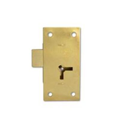 ASEC 100 1 Lever Straight Cupboard Lock - 64mm SB KA Visi