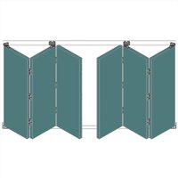 F-Slide Folding Sliding Door Kit - 3 + 3 Door - 4800mm Track