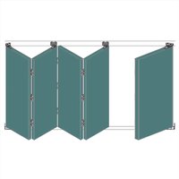 F-Slide Folding Sliding Door Kit - 4 + 1 Door - 4800mm Track