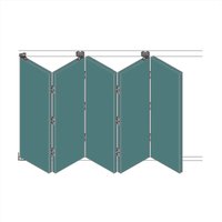 F-Slide Folding Sliding Door Kit - 5 + 0 Door - 4800mm Track