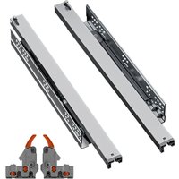 Undermount Drawer Runners 350mm - Push to Open, Full Extension - 340mm Drawer Length