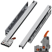 Push to Open and Soft Close - Undermount Drawer Runners - Full Extension - 35 kg Capacity - 600mm Length